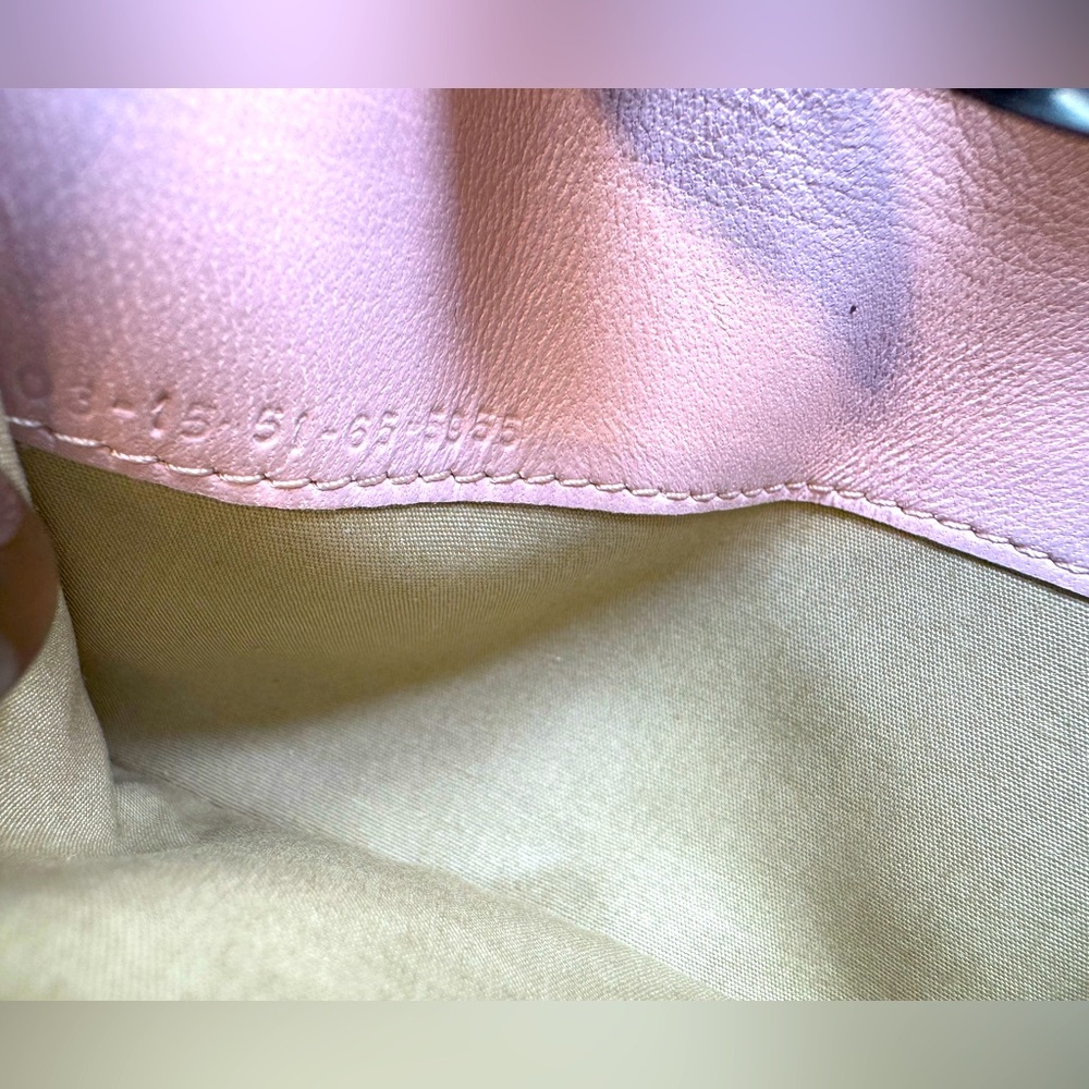 Chloé Continental Wallet Light Blush Pink Bow Zip Around Wallet Gold Hardware - Picture 14 of 16